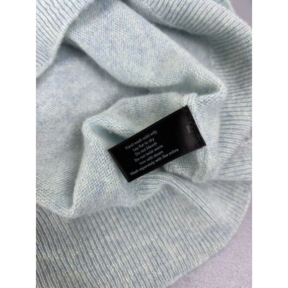Boston Proper women's large powder blue cashmere long sleeve crew neck sweater - Picture 9 of 9